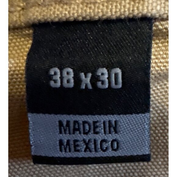 Carhartt Pants Mens 38x30 Tan Cotton Work Pants With Utility Pockets - Picture 3 of 9